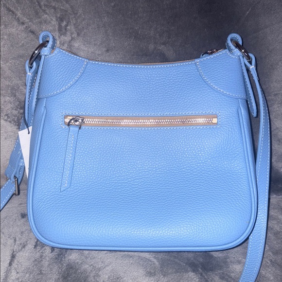SOLD Dooney and Bourke Azure Blue Crossbody To Shoulder Handbag Pebbled SOLD - Picture 2 of 5